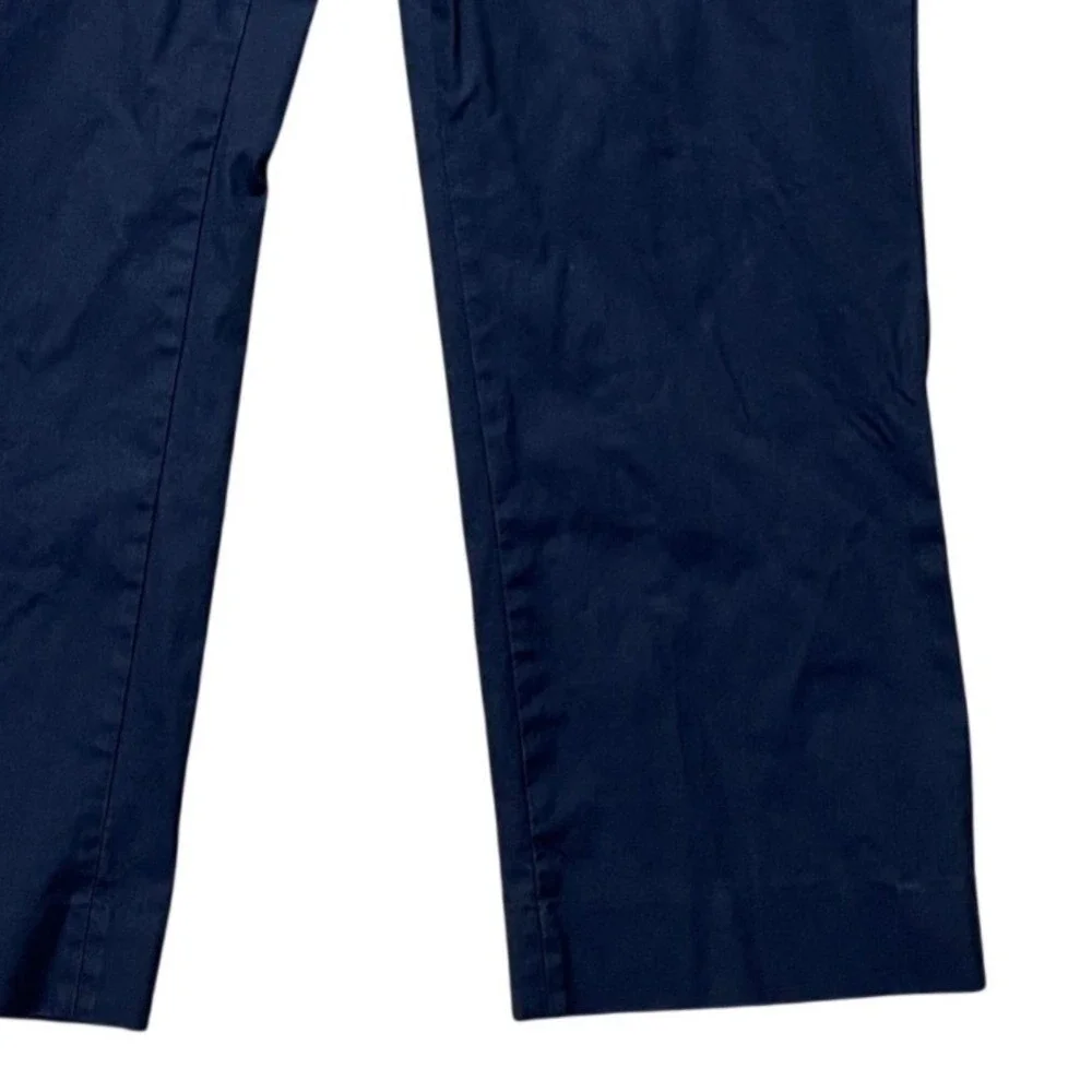 Banana Republic Chino Pants Mens 38x30 Navy Blue Slim Fit Flat Front Stretch EUC